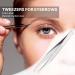 Tweezers for eyebrows depilatory tip carbon steel inclined 9 cm Color Silver - Buy Online on GoSupps.com