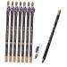 POPETPOP 8pcs Pencils Makeup Women Professional Built-in Eyebrow for -in- Beauty A Tool with Girls Sharpener 1 count (Pack of 1) Black