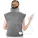 Comfier Large Heating Pad for Back Pain Relief,Soft Flannel Fast Heating Pads for Neck and Shoulders,Electric Heated Wrap,3 Heat Levels & 90-Mins Auto Shut Off,Machine Washable,Gifts for Dad,Women,Men Large-Grey