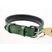 Sniffing Fans Leather Dog Collar - Padded & Robust for All Sizes (M 28-36cm Green) | Ideal for Large Medium & Small Dogs - Buy Online on GoSupps.com