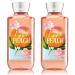 Bath and Body Works Gift Set of of 2 - 10 Fl Oz Shower Gel (Pretty as a Peach) Multicolor