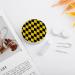 Buy Cute Yellow & Black Diamond Pattern Contact Lens Case - Portable Round Box with Mirror for Travel & Daily Use - Buy Online on GoSupps.com