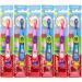 Colgate Kids Toothbrush, Peppa Pig Characters, with Suction Cup for Little Children Ages 2+, Extra Soft (Colors Vary) - Pack of 6