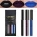 3Pcs Dark Red Black Blue Purple Pink Matte 24 Hour Liquid Lipstick Set Lip Gloss Stain Makeup Sets Waterproof Long Lasting Non Stick Cup Smudge Proof Liquid Matte Lipstick for Women (SetG)