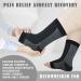 Plantar Fasciitis & Neuropathy Ankle Compression Socks for Pain Relief - L-XL Black - Buy Online on GoSupps.com