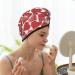 Hair Towel Wrap with Button | Quick-Dry Hair Turban & Head Towel - Hearts Design - Buy Online on GoSupps.com