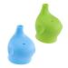 Acorn Baby Silicone Sippy Cup Lids 2pk - Blue/Green Reusable Stretch Lid | Spill Proof | Fits Any Cup - Buy Online on GoSupps.com