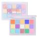 UCANBE Colorful Eyeshadow Palette Vibrant Matte azzling Shimmer & Glitter Duochrome Finishes Highly Pigmented 15 Colors Long-Lasting Pastel Rainbow Eye Makeup Pallet - Seaform Dreams