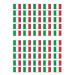 50 Italian Flag Wafer Cupcake Toppers Italy Edible Premium Thickness Sweetened Vanilla Wafer Card Mini Cupcake Decorations