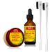 ORS HAIRestore Fertilizing Temple Balm and Hair Serum Bundle with Ritzy Beauty Edge Brushes