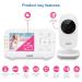 VTech Video Baby Monitor with 1000ft Long Range  Auto Night Vision  2.8 Screen  2-Way Audio Talk  Temperature Sensor  Power Saving Mode  Lullabies and Wall-mountable Camera with bracket  White 2.8" screen - Buy Online on GoSupps.com