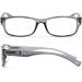 3 Pack High-Quality Reading Glasses +2.00 | Comfortable Rectangular Specs for Men & Women - Gray - Buy Online on GoSupps.com