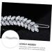 minkissy 1pc Inlaid Leaf Hairpin Hair Accessories for Women Wedding Bridal Jewelry Wedding Decorations Zircon Hair Clamp Women Headdress Fashion Hairpin Hair Clips Set Bride Girl 7x1.2cm Silver - Buy Online on GoSupps.com