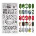 MRFOX Nail Print Board Set Christmas Snow and Lightning Theme Pattern Leaf Nail Art DIY Stamping Template