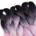 Tess Braids Extensions | 60 cm Jumbo Kanekalon Hair - Black Pink Purple & Blue 3 Pack for Box Braids - Buy Online on GoSupps.com
