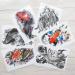 Yesallwas Temporary Tattoo 6 Sheets - Koi Fish, Lotus, Gold Carp Black Fashion Body Stickers - Arm, Shoulder, Chest & Back Tattoo for Men and Women - Buy Online on GoSupps.com