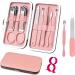 RedFlow 8-in-1 Manicure Set - Professional Nail Clippers for Travel & Home Use - Fingernail & Toenail Tools (Pink - Buy Online on GoSupps.com
