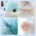 Muziri Kinokoo Hamster Plush Pillow Blanket - Soft Nap Blanket & Toy Blanket in Blue - Buy Online on GoSupps.com