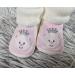 Royal Icon 2 x Pairs Baby Booties 0-3 Months | Soft & Stylish Newborn Slippers | Ideal for Indoor & Outdoor Use | White Pink Teddy Design - Buy Online on GoSupps.com