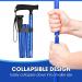 CaneCraft Blue Folding Walking Stick for Men & Women - Adjustable Mobility Aid for Elderly - Bag Included - Perfect for Seniors & Adults - Buy Online on GoSupps.com