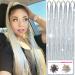 Silver Hair Tinsel Kit with Tools 1200 Strands  Hair Tinsel Heat Resistant Fairy Hair Tinsel Kit 47 Inch  Sparkling Glitter Tinsel Hair Extensions Hair Tensile for Halloween Christmas New Year Party (Shining Silver)