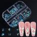 6 Grids Manicure Jewelry Accessories Winter Diamond 3D Nails Rhinestones Aurora Crystal Snowflakes Resin(B) - Buy Online on GoSupps.com