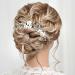 Gorais Flower Bride Wedding Hair Pins - Silver Rhinestone & Pearl Hair Clips for Women and Girls (Pack of 2) - Buy Online on GoSupps.com