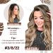 Hetto Microring Real Hair Balayage Extensions | Darker Brown to Light Brown | 50g Remy Hair - 35cm | Quality Hair Extensions for Effortless Style - Buy Online on GoSupps.com