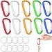 3 "Aluminum carabiner hooks small D -ring carabiner hook clips with spring snappy hooks for key rings clip key riper with snap lockable -10 pieces