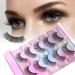 5 Pairs Natural False Eye Lashes 3D Multi-Layer Fake Eyelashes Extension Dense and Fluffy False Eyelash Cluster Naturally Curled False Eyelashes for Women Eye Makeup Type 5 - Buy Online on GoSupps.com