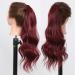 Ponytail Extensions Stick On Horsetail Wine Red Wrap Around Hair Extensions Long Wine Red Wavy Ponytail Wigs for Women for Women(NMW1027-4) - Buy Online on GoSupps.com