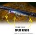 AMYSPORTS Stainless Steel Split Rings | 90lb High Strength Fishing Connector | 100 pcs - Buy Online on GoSupps.com