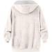 Shop Hanxiulin Oversized Plush Hoodie Coat for Women | Winter Jacket with Hood | 3XL Beige Casual Jacket - Buy Online on GoSupps.com