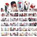 Towenm 12 Sheets - 120 Patterns Nail Art Stickers Water Transfer Nail Decals  Trendy Marvel Lip Nail Decals  Romantic Valentine Paris Eiffel Pattern Design  Women Girls Fingers Toes Manicure Nail Wraps 12sheets-romanticl