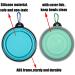 SLSON Dog Bowls 2 Pack with Cover Lids | Portable Pet Travel Bowls for Dogs and Cats | Collapsible & Foldable | Small Size, Light Blue/Green - Buy Online on GoSupps.com