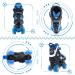 Nattork Kids Roller Skates - Adjustable Quad Skates with Light up Wheels, Blue, Small (10C-13C) - Buy Online on GoSupps.com
