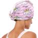 Wavy Pink Cat Dry Hair Cap | 2 Piece Quick Drying Towel Set with Button Headband | Super Absorbent & Soft Comfort for All Hair Types - Buy Online on GoSupps.com