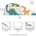 Cartoon Colorful Dinosaurs Hair Towel 2 Pack - Super Absorbent Quick Dry Hair Turbans for Women & Girls - Buy Online on GoSupps.com