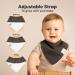 8 Pack Organic Cotton Triangle Baby Bibs - Super Absorbent Unisex Bandana Neckerchiefs for Infants | Ideal for Drooling & Teething - Buy Online on GoSupps.com