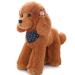 Heionia Teddy dog cuddly toy dog plush toy with scarf kawaii pudel plush fabric animal dog dog dog gift for children girls (brown 20cm) brown 20cm