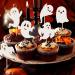 Pack of 24 Ghost Halloween Cupcake Toppers Glitter Ghost Cake Decoration for Happy Halloween Spooky Ghost Theme Party Cake Decoration Baby Shower Children Birthday Party Cake Decorations White Colour 19 - Buy Online on GoSupps.com