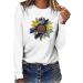 Womens Oversized Sunflower Sweatshirt | Clearance Sale | S-XXL | Crew Neck | Long Sleeve | White Hoodie - Buy Online on GoSupps.com