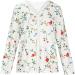 Womens Casual Short Sleeve Vintage Floral Top - Red Floral Blouse XX-Large - Buy Online on GoSupps.com