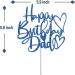 Tenhaisi Blue Glitter Happy Birthday Dad Cake Topper Happy Father's Birthday Cake Decoration Dad Party Decoration Dad Happy Birthday Party Decoration Supplies - Buy Online on GoSupps.com