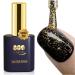 YTD Likomey Gel Polish Gold Foil Top Coat Glossy No Wipe Long Lasting Shiny Finish Clear Gold Glitter Sparkle Fall Winter Salon Home DIY UV Manicure Nail Art Varnish UV Nail Gel 15ml 0.5 Fl Oz Gold Foil Top Coat 0.5 Fl Oz (Pack of 1)
