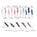 Gemstone Hair Pins Set of 15 - Crystal Bobby Pins for Women in Pink, Purple, Blue Colors - Buy Online on GoSupps.com