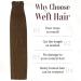 Full Shine 22 Inch Chestnut Brown Sew in Weft Human Hair Extensions - 100g Double Weft Remy Hair Bundles - Color 6 - Buy Online on GoSupps.com