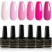 Shining She Gel Nail Polish Set Pink 6 Colors - Soak-Off UV/LED Pink Rose Gel Kit for Nail Art Salon & DIY Home 8ML - Blue Series Gift - Buy Online on GoSupps.com
