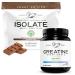 Muscle Feast Creatine + Isolate Bundle: 1 Creatine Powder (Unflavored 2lb) + 1 Whey Protein Isolate (Chocolate 2lb) | Premium Supplements Vegetarian Gluten Free