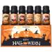 Halloween Fragrance Oils Set Essential Oils for Diffusers Home Scented Oils for Candle Soap Making - Pumpkin Pie Caramel Apple Chocolate Bars Snickerdoodle Caramel Corn Witch's Brew